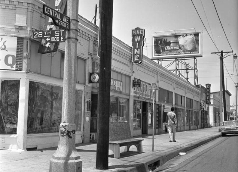 Central Avenue, the historic center of Los Angeles’s African-American communities. 